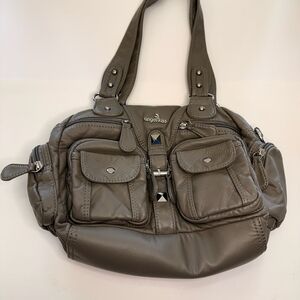 Angel Kiss Taupe Multi Pocket Shoulder Bag